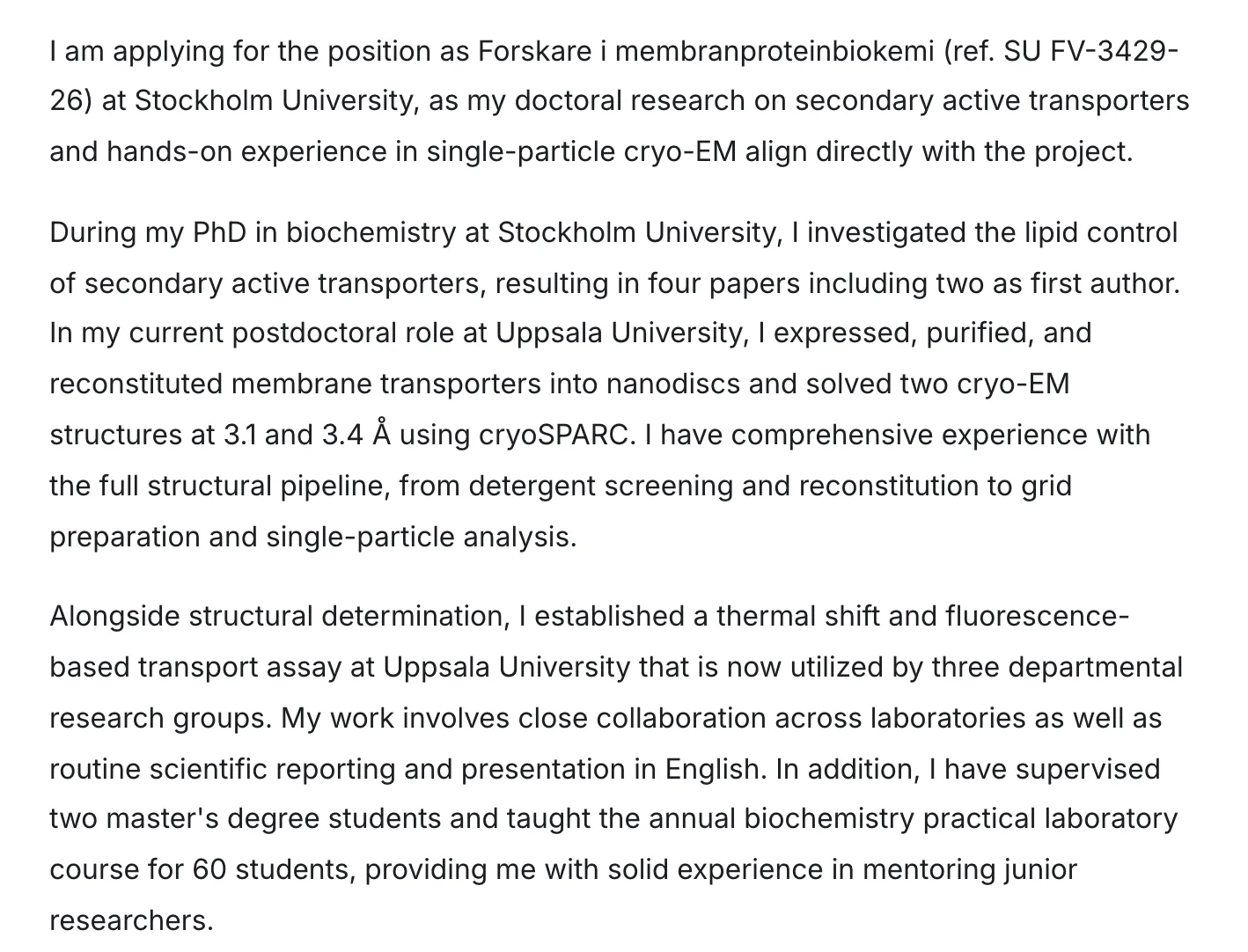 A drafted cover letter with its version history and a Download PDF button.
